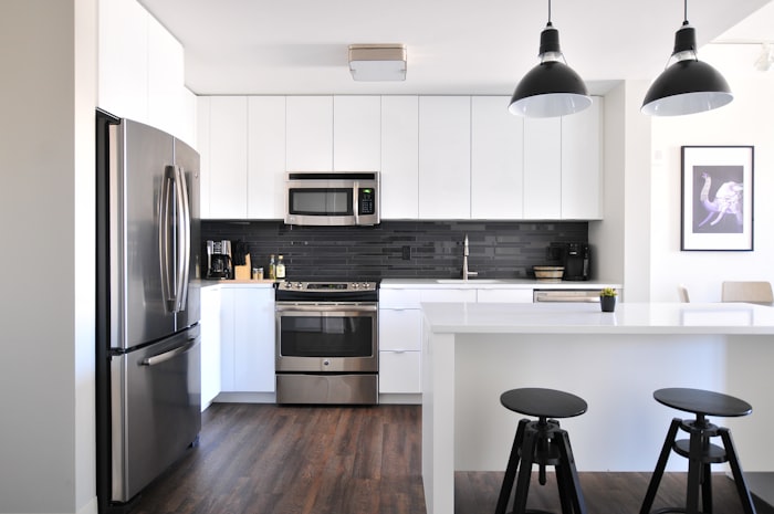 Kitchen dining nook with built-in bench seating
